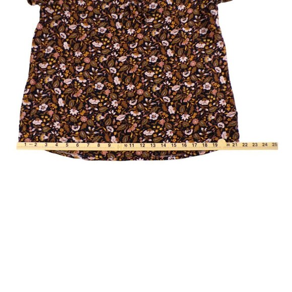 Knox Rose Black Long Sleeve Floral Top NWT Size XS #517 - Picture 8 of 14